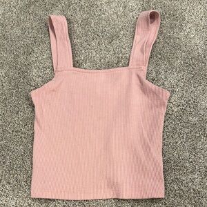 American Eagle Outfitters Pink Cropped Tank Top